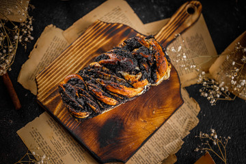 Babka cake with poppy seeds