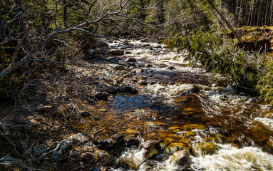 The raging waters of Deer Arm River. Gros Morne National Park, Newfoundland, Canada