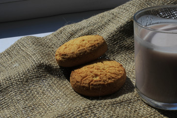 Cookies on a piece of cloth