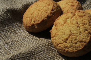 Cookies on a piece of cloth