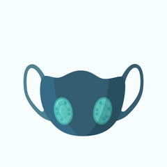Vector illustration of surgical mask or face mask.