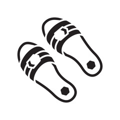 slippers icon vector trendy design template