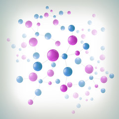 Abstract of Structure molecule. atom,  Scientific concept design. Connected lines with dots. Medical, technology, chemistry, science background. Vector illustration.