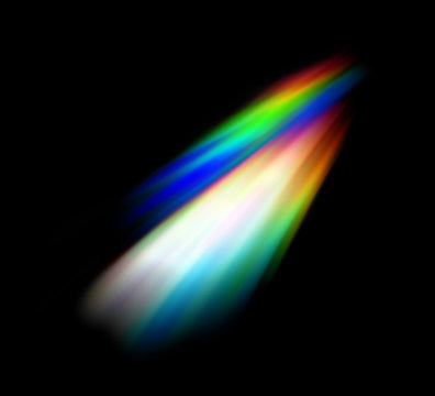 Abstract Colorful Rainbow Light Leak Prism Flare Photography Overlay On Black Background