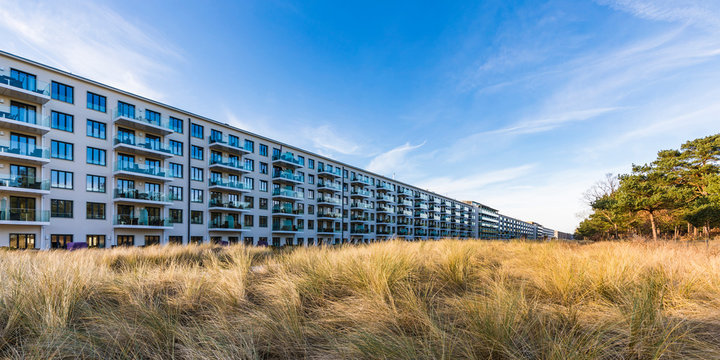 Germany, Mecklenburg-West Pomerania, Ruegen Island, Binz, district Prora, Colossus of Prora, Apartment buildings
