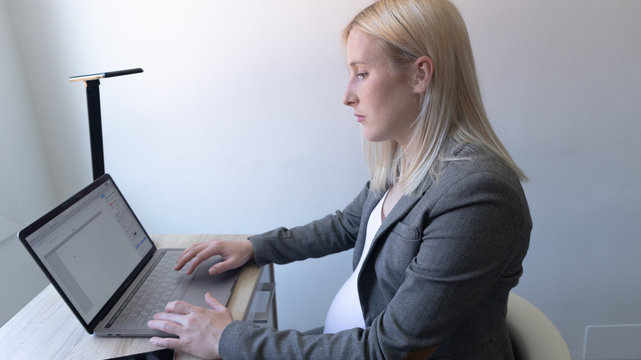 Woman working with laptop
