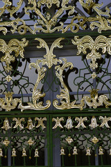 Old pavilion. Kuskovo public park in Moscow. Popular landmark.