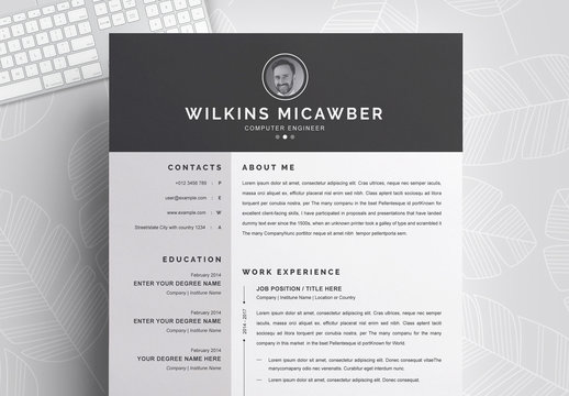 Modern and Creative Resume  and Cover Letter Layout Set