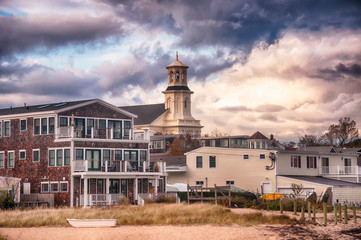 provincetown massachusetts sunset architecture and buildings