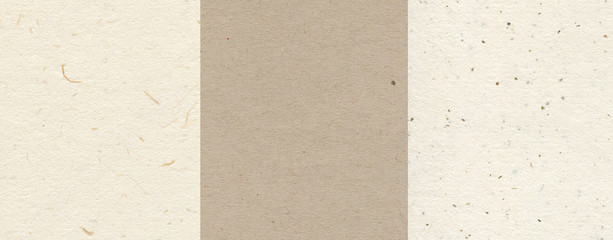 high resolution set of artisanal paper texture backgrounds
