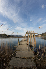 Fototapeta premium pasarela pesca angula río