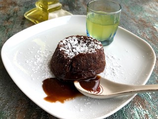 Delicious hot chocolate pudding