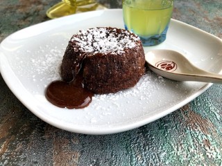 Delicious hot chocolate pudding