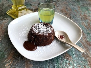 Delicious hot chocolate pudding
