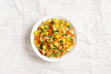 Healthy vegetable salad in bowl
