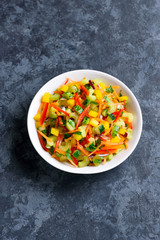 Healthy vegetable salad in bowl