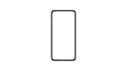 mockup expensive modern frameless phone background with blank white display on white blank background. 3d render. iPhone X XS 11 Pro 12. phone of the future.