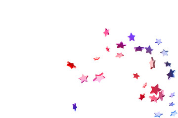 Abstract confetti flying star.