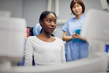 Patient awaiting dental treatment