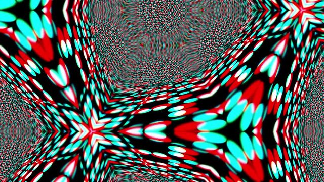Glowing rotating kaleidoscope background. 4K trending motion graphics.