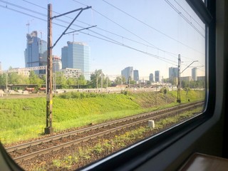 Fototapeta premium railway in the city