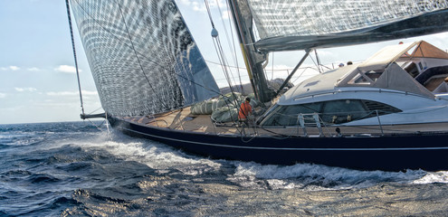 Sailing yacht regatta. Yachting. Sailing race	