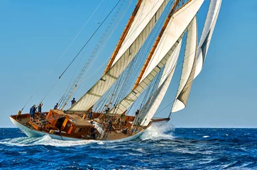 Rolgordijnen Zeiljacht regatta. Zeilen. Het zeilen © Alvov