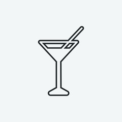 Cocktail vector icon illustration sign