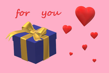 gift box with hearts