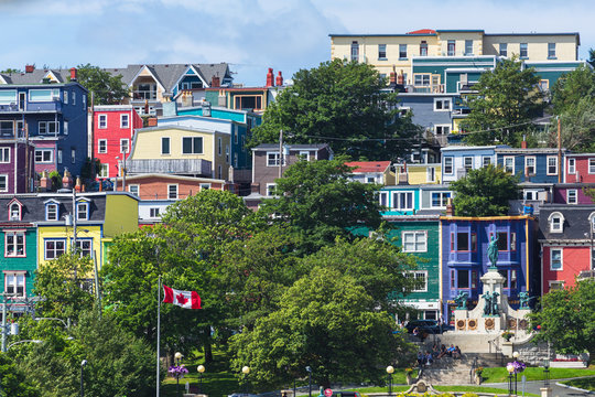 Colorful city of St. John's, Avalon Peninsula, Newfoundland, Canada