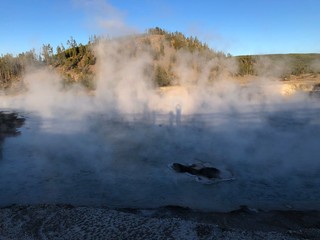 Beautiful and unbelievable geyser in yellow stone national park