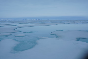 Fototapeta na wymiar ice coverd ocean