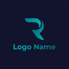 Cool R letter logo vector