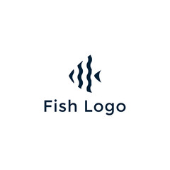 Cool decorative fish logo vector