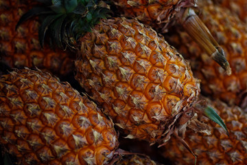 Large pineapple. Background, texture