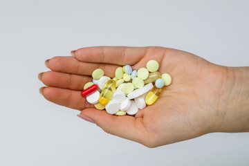 hand with pills