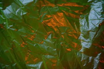 abstract dark texture of crumpled plastic film for Wallpaper and backgrounds