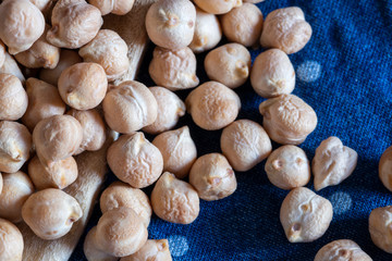 raw chickpeas with all the splendor of their texture