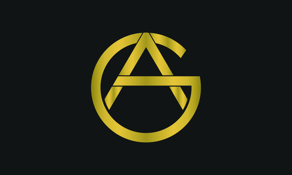 G , A , AG , GA letter logo design and monogram logo. Initial letter ag/ga logotype company name design. GA Logo Emblem Capital Letter Modern Template.