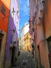 Fototapeta premium Colorful street in Lisbon
