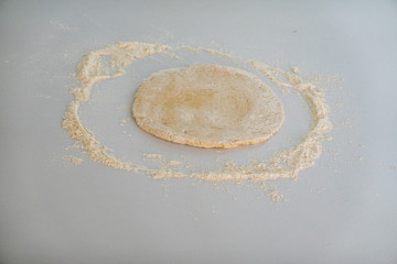 Dough on white background