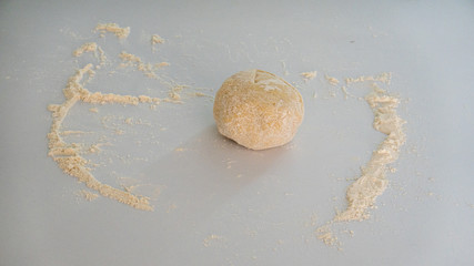 Dough on white background