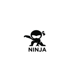 white background ninja logo icon design © Alpha Factory Std