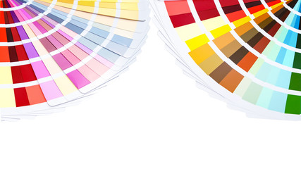 Color card palette for selecting a paint sample. Color catalog.