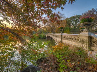 Bow bridge in late autumn