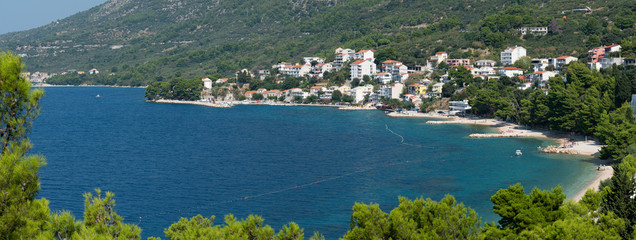 Fototapeta premium Beautiful panorama landscape of the Makarska Riviera, Dalmatia, Croatia