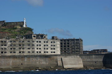 長崎、軍艦島、廃墟、軍艦島クルーズ、建物、橋、建築