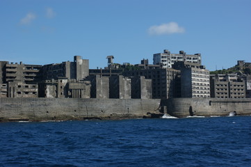 長崎、軍艦島、廃墟、軍艦島クルーズ、建物、橋、建築