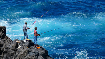 Pescadores de orilla