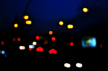 Pic of a street view in evening with blur filter
